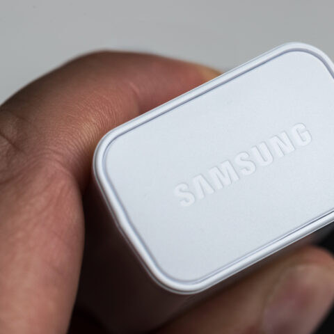 siegen, north rhine westphalia, germany - 06 04 2021: a modern white samsung charger samsung charger